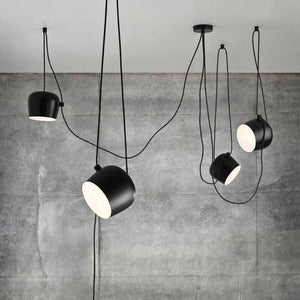 Lustre moderne industriel noir