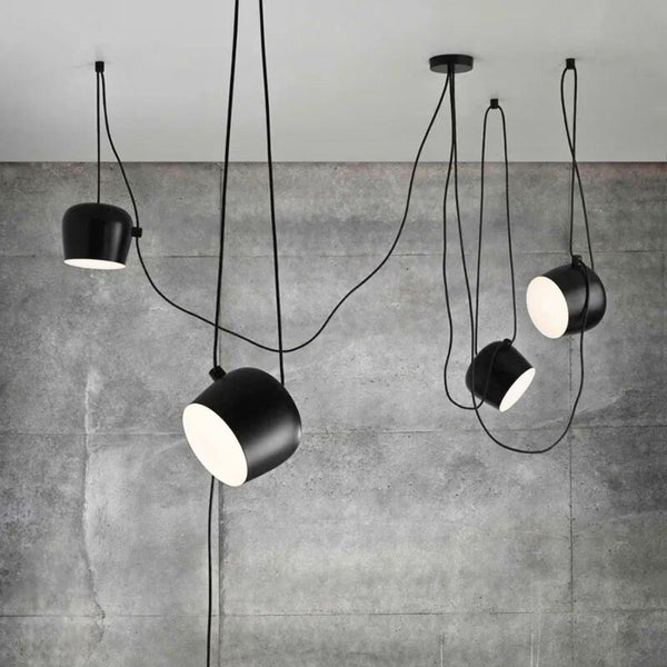 Lustre moderne industriel noir