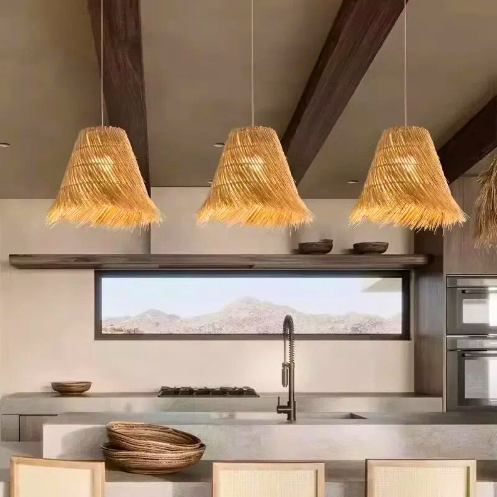 lustre boheme paille chic