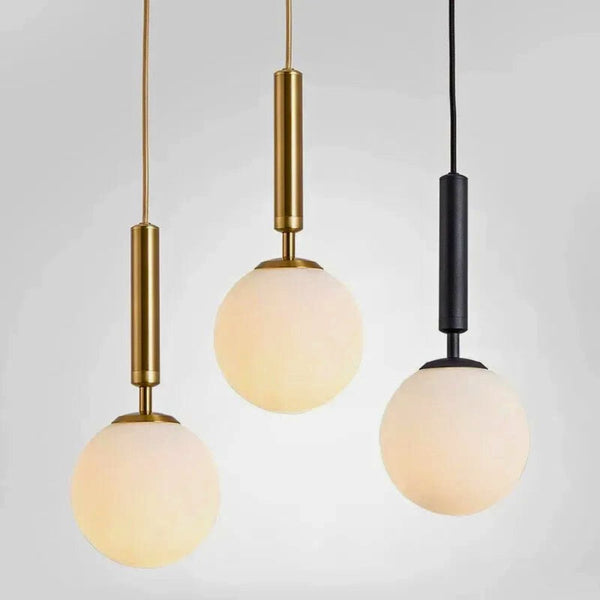 Lustre boule en verre moderne