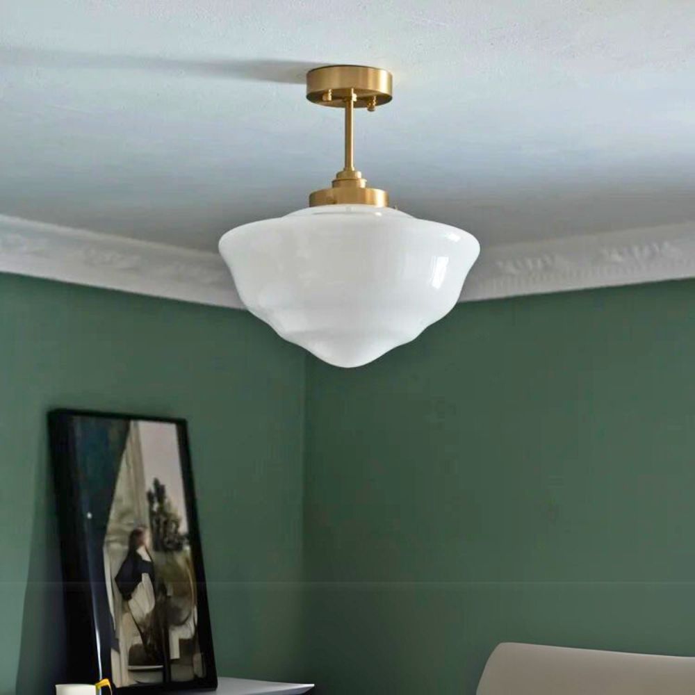 Lustre en verre vintage