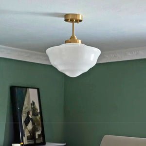Lustre en verre vintage