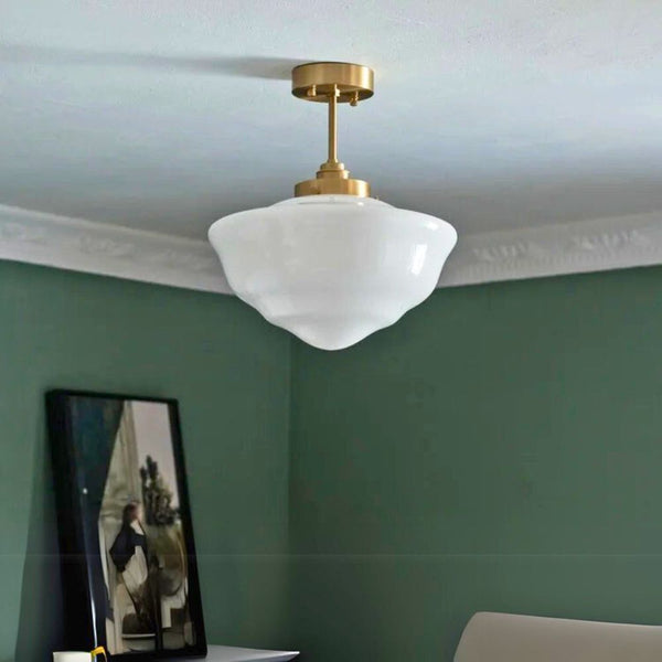 Lustre en verre vintage