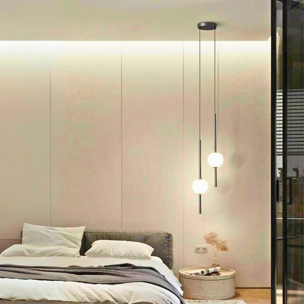 Lustre design boule de verre
