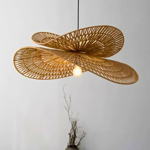 Lustre en corde ficelle bohème