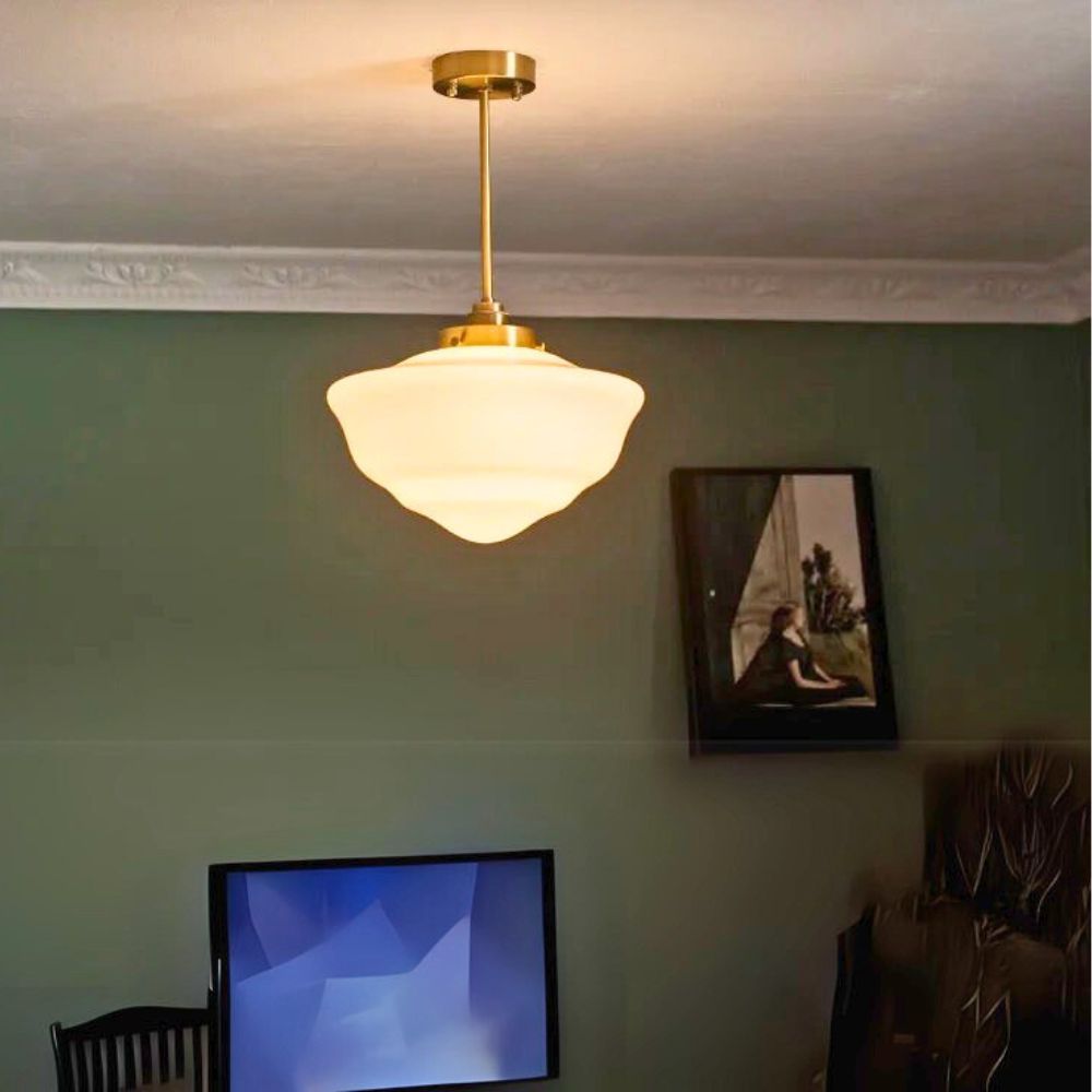 Lustre en verre vintage