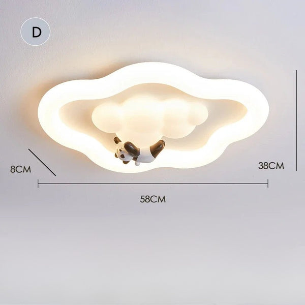 Lustre nuage bébé avec doudou