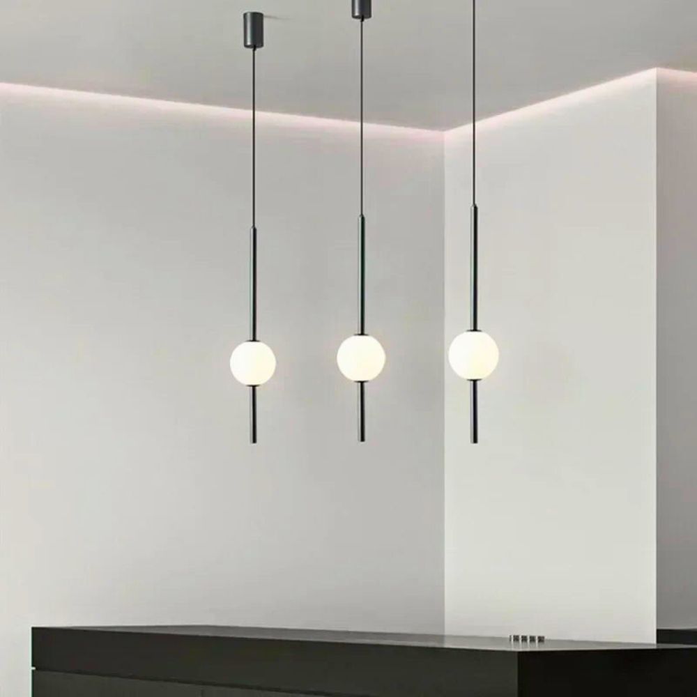 Lustre design boule de verre