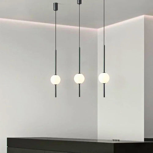Lustre design boule de verre