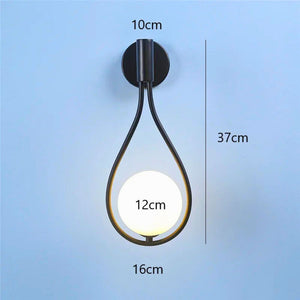 Lustre mural chambre boule verre