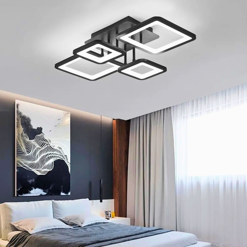 Lustre chambre adulte design noir