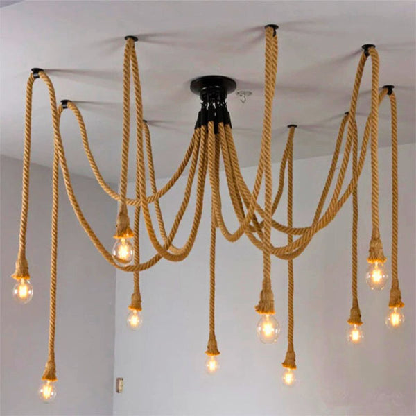 Lustre araignée corde