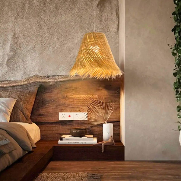 lustre bohème paille chic