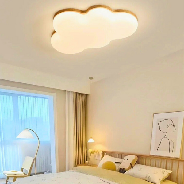 Lustre nuage en bois