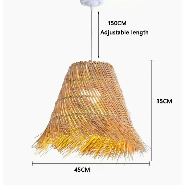 lustre bohème paille chic