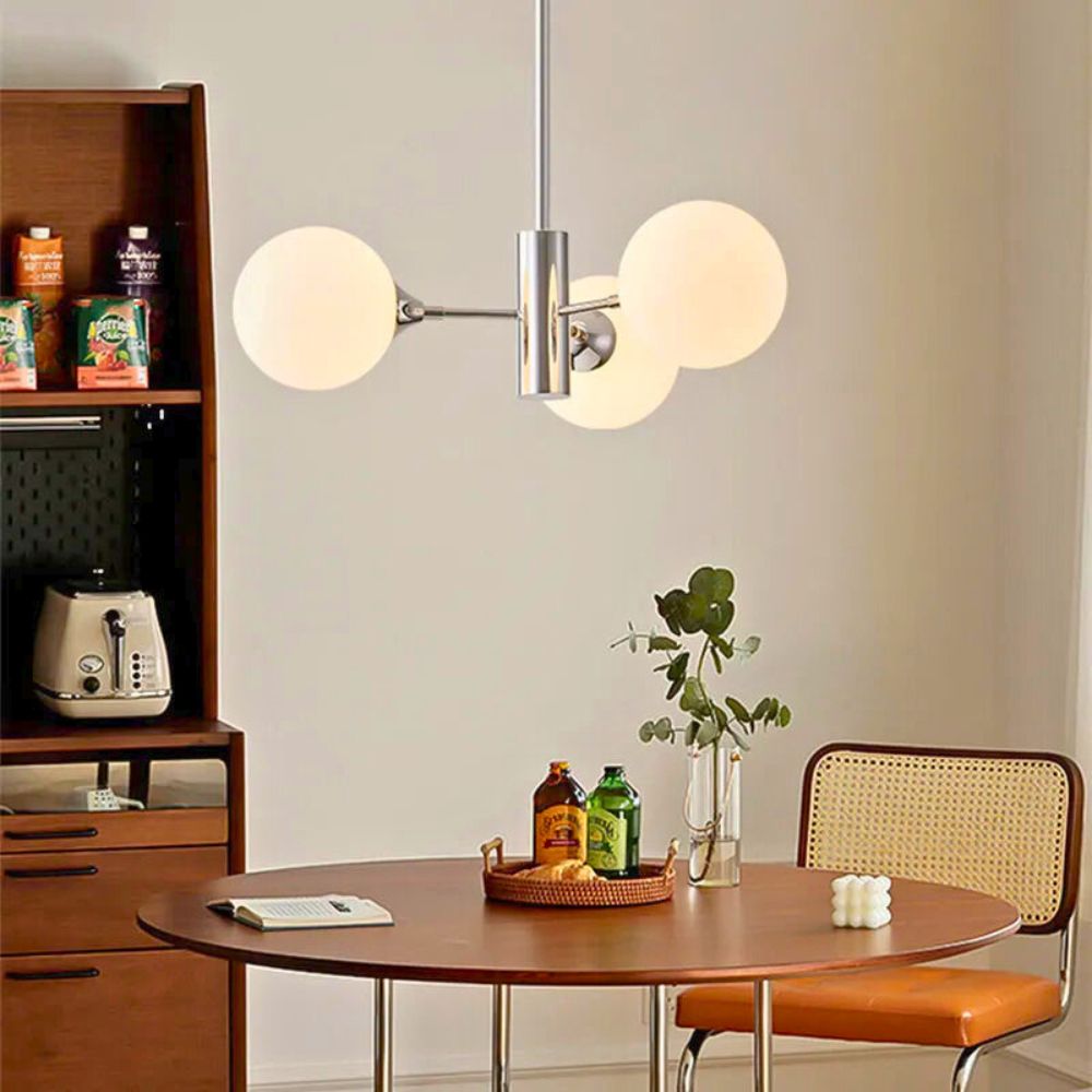 Lustre blanc boule led