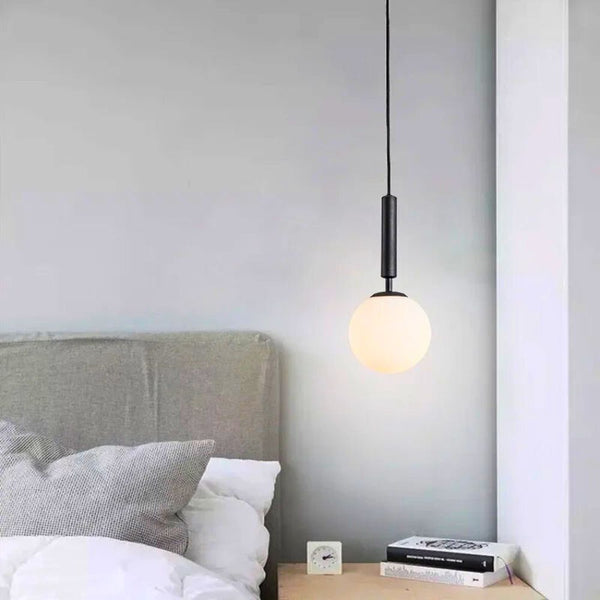 Lustre boule en verre moderne
