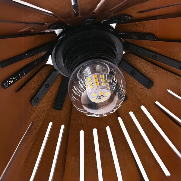 Lustre extérieur bois pergola