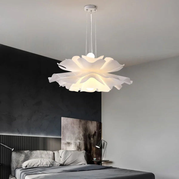 Lustre plume blanc