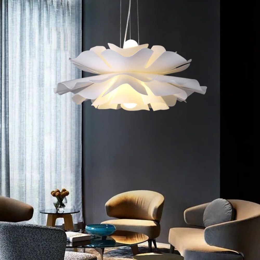 Lustre plume blanc