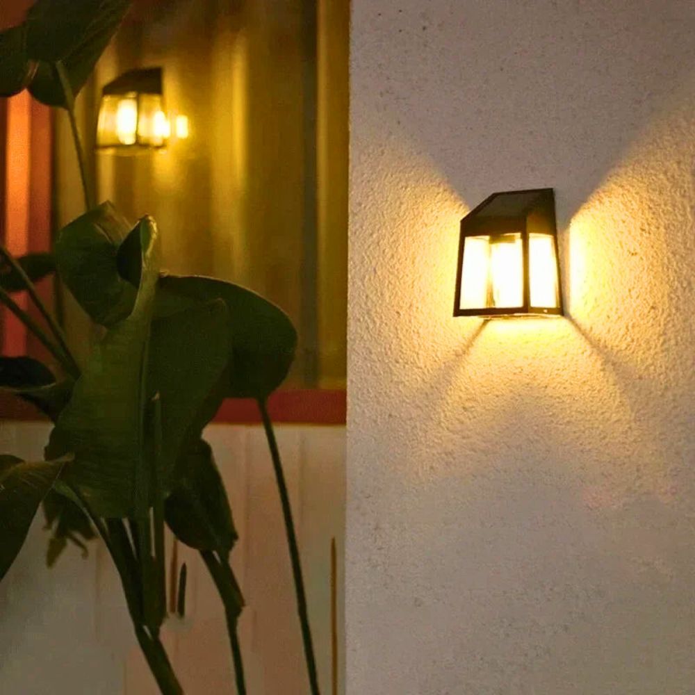 Lustre extérieur noir pour terrasse