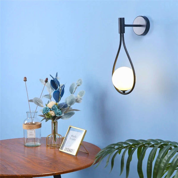 Lustre mural chambre boule verre