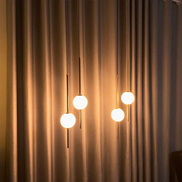Lustre design boule de verre
