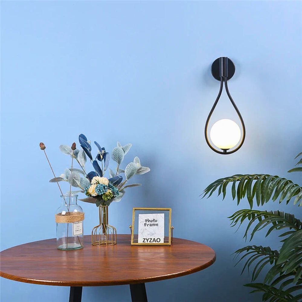 Lustre mural chambre boule verre