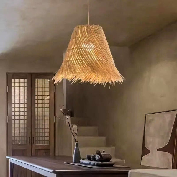 lustre bohème paille chic
