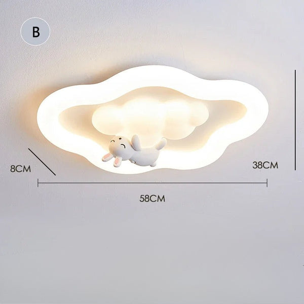 Lustre nuage bébé avec doudou