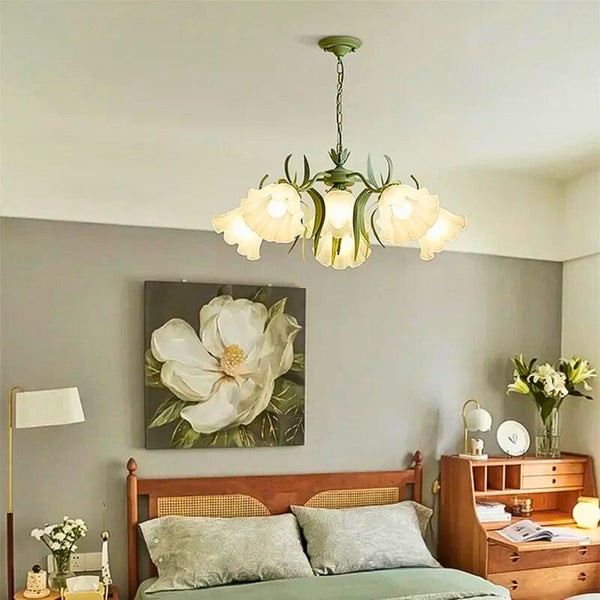 Lustre blanc fleur
