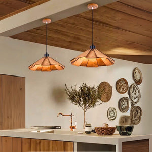 Lustre extérieur bois pergola