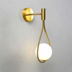 Lustre mural chambre boule verre