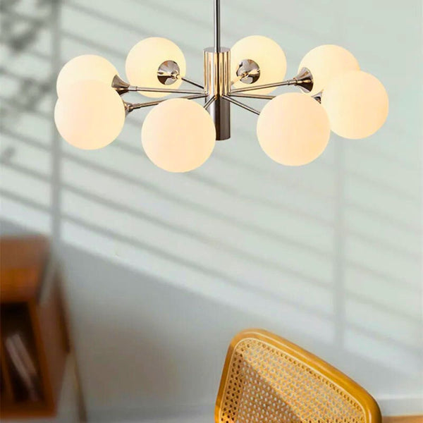 Lustre blanc boule led