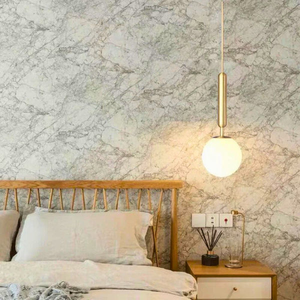 Lustre boule en verre moderne