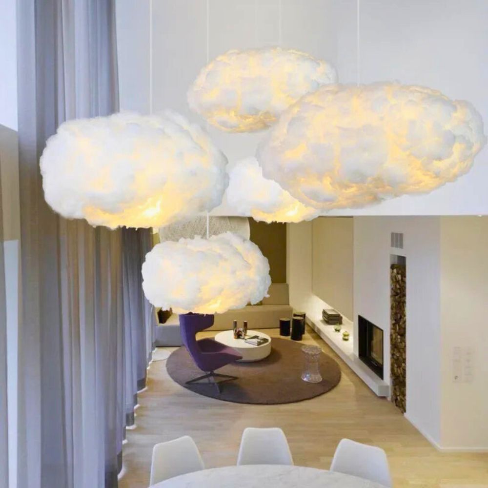 Lustre nuage design naturel