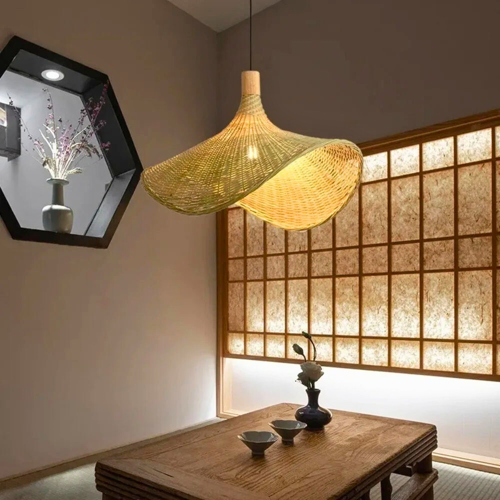 Lustre bois naturel