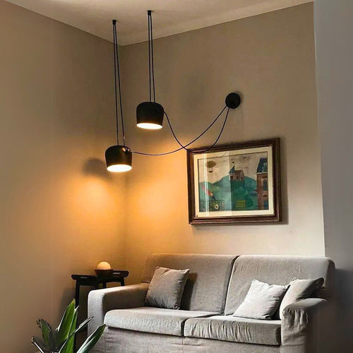 Lustre moderne industriel noir