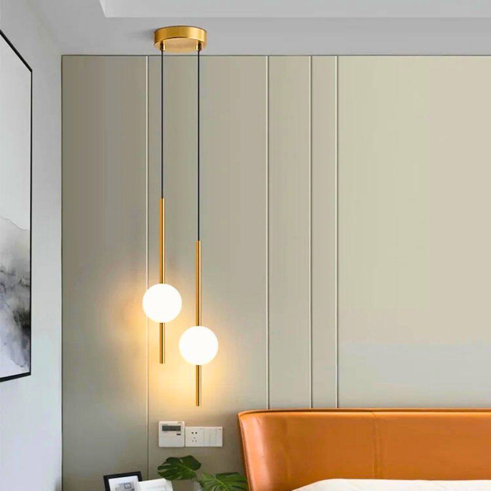 Lustre design boule de verre
