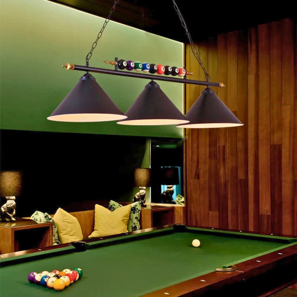 Lustre billard moderne industriel