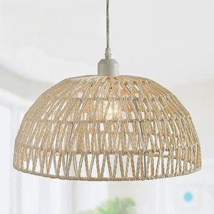 Lustre en corde demi-sphère design et naturel