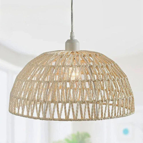 Lustre en corde demi-sphère design et naturel