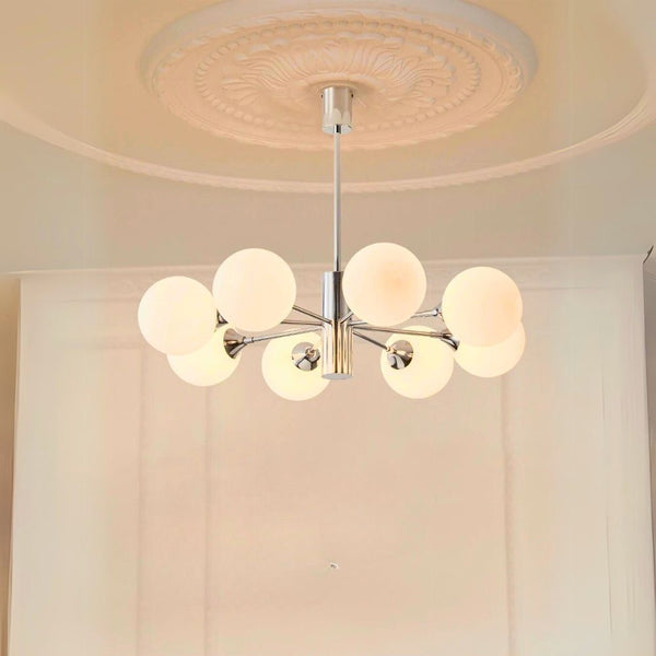 Lustre blanc boule led