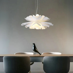 Lustre plume blanc