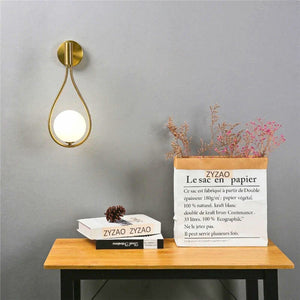 Lustre mural chambre boule verre