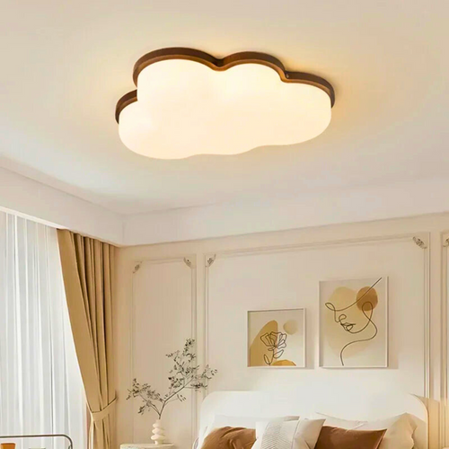 Lustre nuage en bois