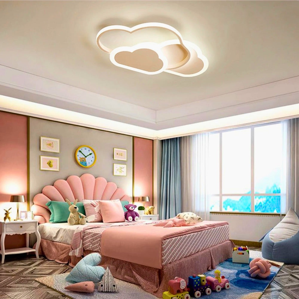 Lustre led nuage design pour chambre