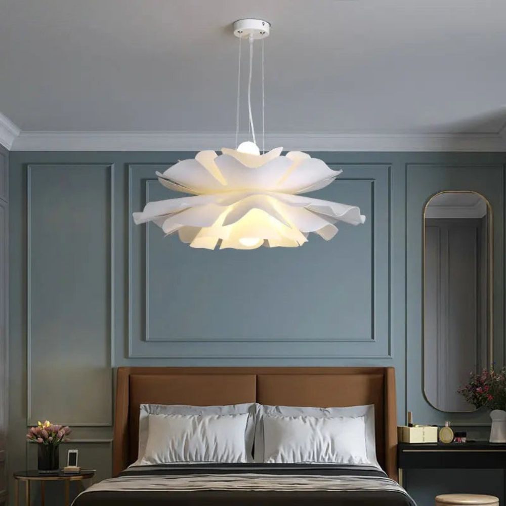 Lustre plume blanc