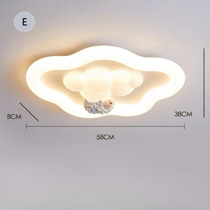 Lustre nuage bébé avec doudou