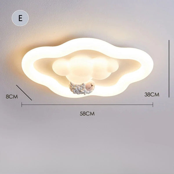Lustre nuage bébé avec doudou